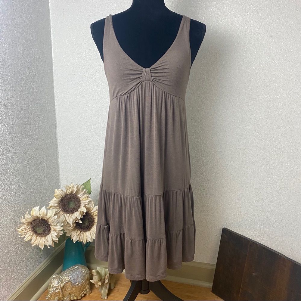 Swim Coverup - Brown Ruffle Skirt - Medium
